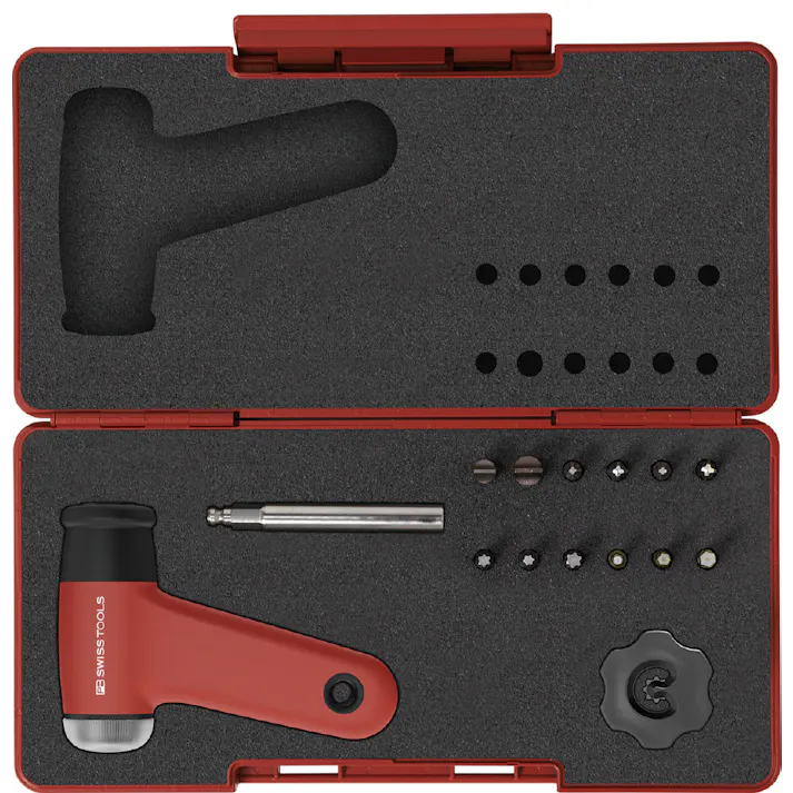 ピービースイスツールズ 14点組 レバーグリップ C6ドライバービット付トルクドライバーセット ケース付 トルク設定範囲(Nm)3.2-16.0 8326.SETB1 トルクドライバー ドライバーセット 高トルク 501111932【別送品】