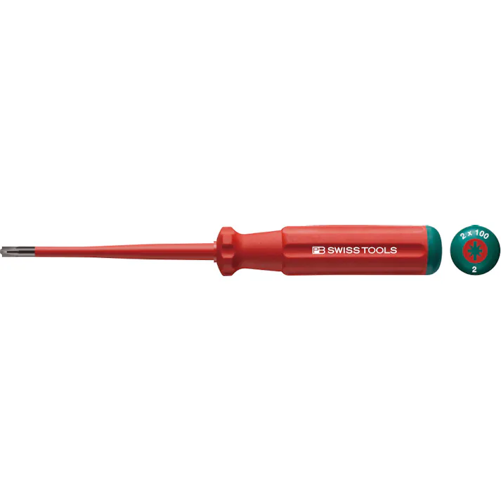 PB SWISS TOOLS ピービースイスツールズ スイスグリップクラシックハンドルタイプ 絶縁ポジマイナスドライバー 先端スリム形状 刃先厚0.7X刃先幅4.5mm 全長175mm 5180.SL1-80 000501511301【別送品】