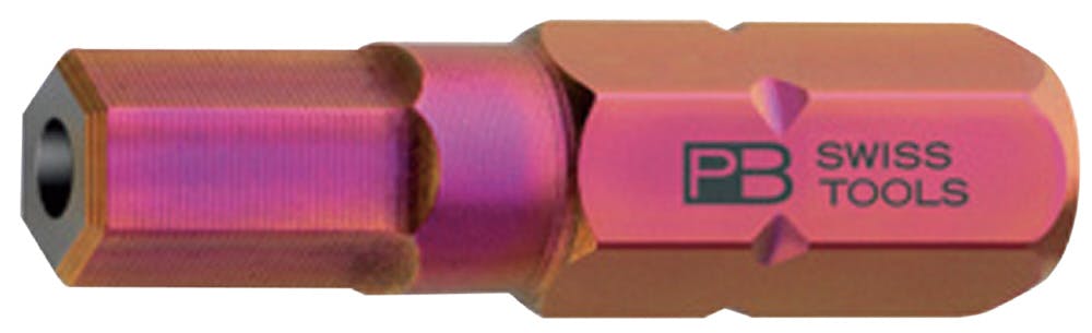 ピービースイスツールズ 6.35差込 C6ビットシリーズ いじり止め付六角ビット 2.5mm 全長25mm C6.210B/2.5 ドライバービット ヘックスビット 差替ビット 501606325【別送品】