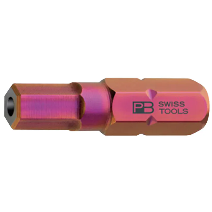 ピービースイスツールズ 6.35差込 C6ビットシリーズ いじり止め付六角ビット 2.5mm 全長25mm C6.210B/2.5 ドライバービット ヘックスビット 差替ビット 501606325【別送品】