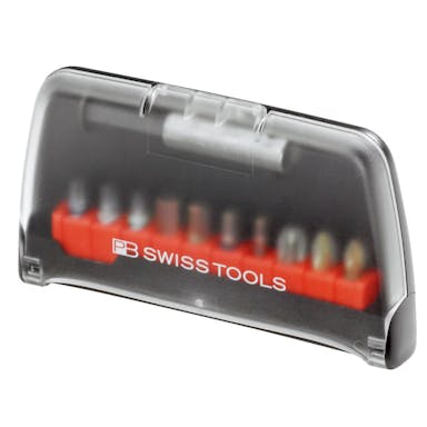 PB SWISS TOOLS ピービースイスツールズ   6.35差込 10本組 C6ビットシリーズ ドライバービットセット(マイナス・プラス・ポジドライブ) プラスチックケース付 C6.986 000501620986【別送品】