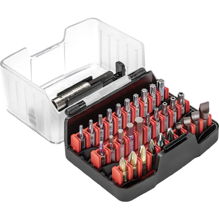 ピービースイスツールズ 6.35差込 29点組 C6ビットシリーズ ドライバービットセット プラスチックケース付 C6.990 ドライバービット 工具セット 差替ビット 501620990【別送品】