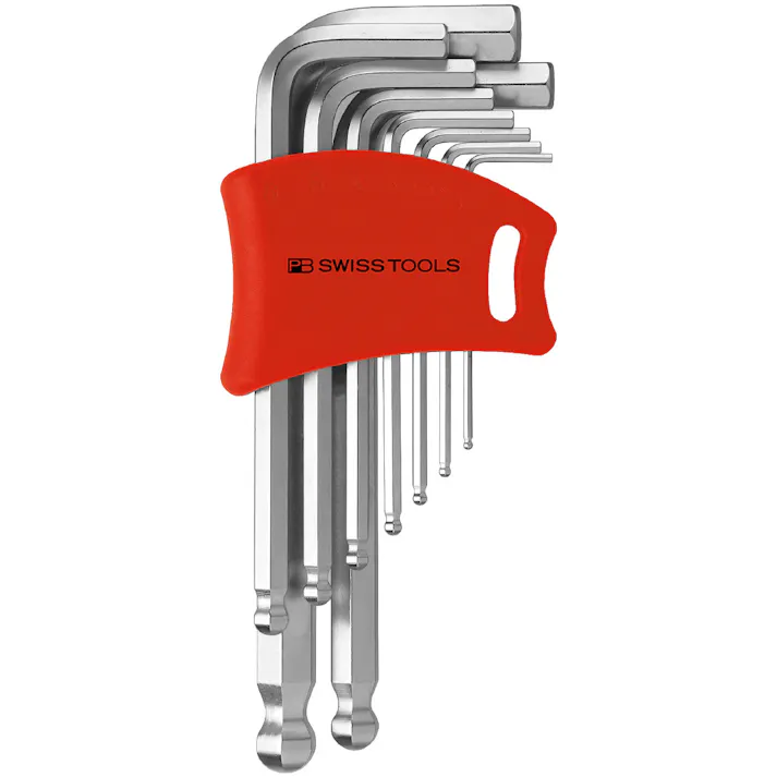 PB SWISS TOOLS ピービースイスツールズ 9本組 ボール付六角棒レンチセット L型 ホルダー付 212.DH-10 000501704070【別送品】