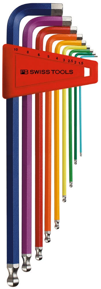 PB SWISS TOOLS ピービースイスツールズ 9本組 レインボーシリーズ ボール付ロング六角棒レンチセット L型 ホルダー付 212.LH-10RB レンチ PB SWISS TOOLS ピービースイスツールズ 9本組 レインボーシリーズ ボール付ロング六角棒レンチセット L型 ホルダー付 212.LH-10RB レンチ