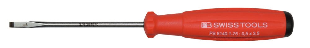 PB SWISS TOOLS ピービースイスツールズ スイスグリップ マイナスドライバー 刃先厚0.5X刃先幅3.5mm 全長155mm 8140.1-75 ドライバー PB SWISS TOOLS ピービースイスツールズ スイスグリップ マイナスドライバー 刃先厚0.5X刃先幅3.5mm 全長155mm 8140.1-75 ドライバー