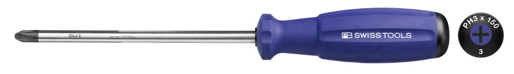 PB SWISS TOOLS ピービースイスツールズ レインボーシリーズ スイスグリップ プラスドライバー #3 全長270mm BL (青) 8190.3 ドライバー PB SWISS TOOLS ピービースイスツールズ レインボーシリーズ スイスグリップ プラスドライバー #3 全長270mm BL (青) 8190.3 ドライバー