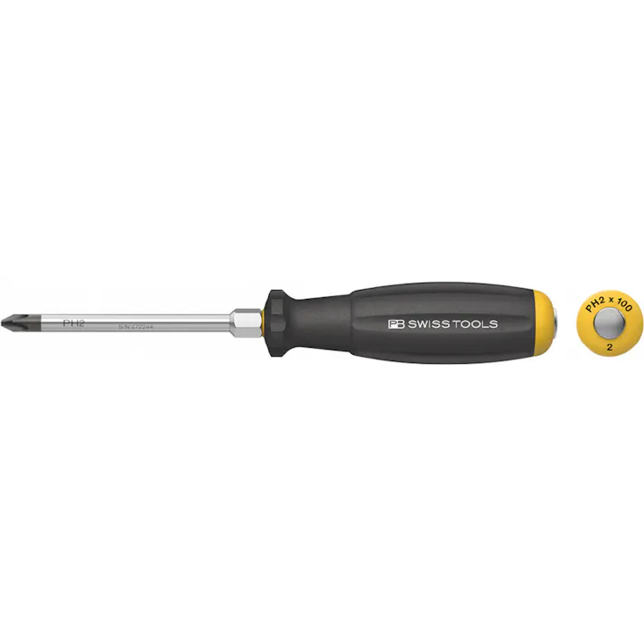 PB SWISS TOOLS ピービースイスツールズ スイスグリップ貫通プラスドライバー 2mm 全長210mm 8193.DN2-100 000501716505【別送品】
