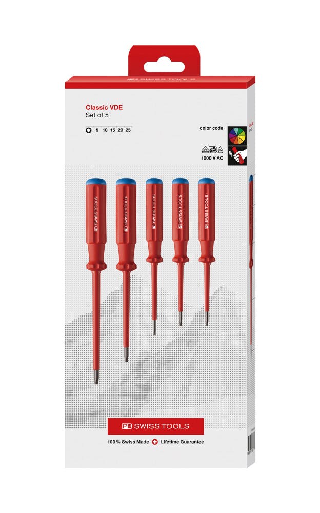 PB SWISS TOOLS ピービースイスツールズ 5本組 スイスグリップクラシックタイプ 絶縁へクスドライバーセット ペーパーボックス入 5549.CB ドライバー PB SWISS TOOLS ピービースイスツールズ 5本組 スイスグリップクラシックタイプ 絶縁へクスドライバーセット ペーパーボックス入 5549.CB ドライバー