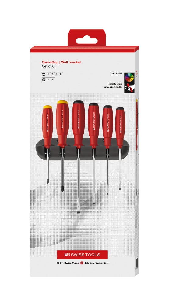 PB SWISS TOOLS ピービースイスツールズ 6本組 スイスグリップ