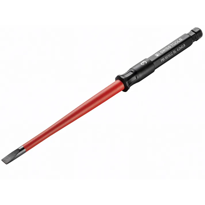 PB SWISS TOOLS ピービースイスツールズ 5215絶縁ドライバーブレードシリーズ 絶縁マイナスドライバーブレード 刃先厚0.8X刃先幅4mm 5215.CSL4.0X0.8 000501850066 (CDC)【ネット注文限定・別送品】