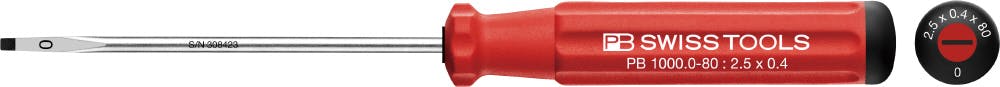 PB SWISS TOOLS ピービースイスツールズ スイスグリップクラシック マイナスドライバー 刃先厚0.4X刃先幅2.5mm 全長165mm 1000 ドライバー PB SWISS TOOLS ピービースイスツールズ スイスグリップクラシック マイナスドライバー 刃先厚0.4X刃先幅2.5mm 全長165mm 1000 ドライバー