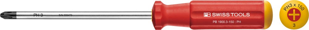 PB SWISS TOOLS ピービースイスツールズ スイスグリップクラシック プラスドライバー #3mm 全長270mm 1900.3-150 00050 ドライバー PB SWISS TOOLS ピービースイスツールズ スイスグリップクラシック プラスドライバー #3mm 全長270mm 1900.3-150 00050 ドライバー