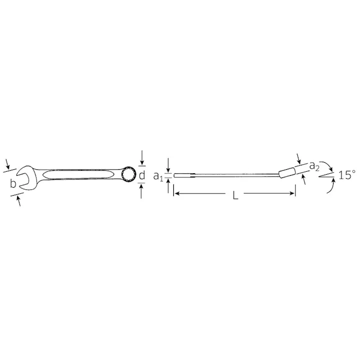 スタビレー 片目片口スパナ 12mm 13-12 面接触タイプ ショートタイプ コンビネーションレンチ 505020012【別送品】