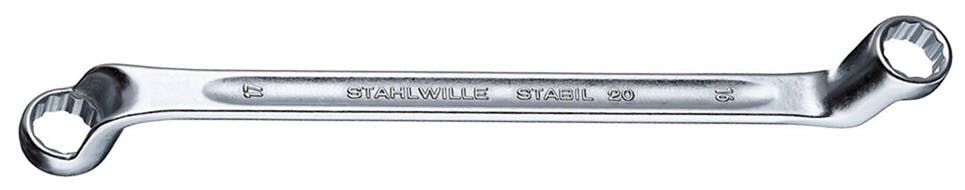 スタビレー 75°オフセット メガネレンチ 18X19mm 20-18X19 面接触タイプ アングルレンチ 狭所対応 505070018【別送品】