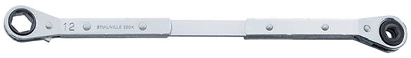スタビレー ロング 板ラチェットメガネレンチ 8X12mm 25GK-8X12 ストレートタイプ クロームメッキ 薄口ラチェットレンチ 505103712 レンチ