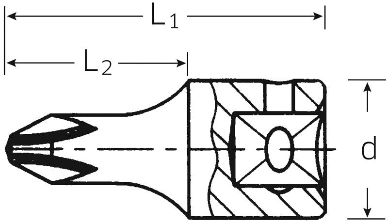 STAHLWILLE スタビレー 1/4SQ プラスドライバーソケット #3 44P-3