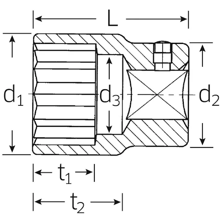 スタビレー 3/8SQ インチサイズ ソケット 12角形状 11/16 45A-11/16 面接触タイプ 3/8DR 薄口ソケット 505250009【別送品】
