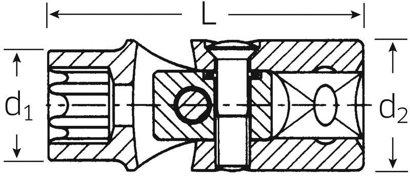 STAHLWILLE スタビレー 3/8SQ ユニフレックスソケット E8 47TX-E8 