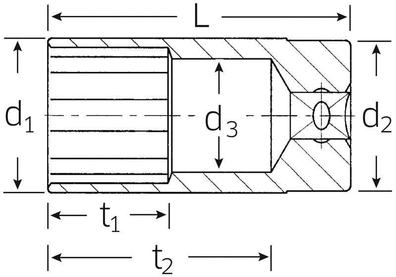 STAHLWILLE スタビレー 1/2SQ インチサイズ ディープソケット 12角形状