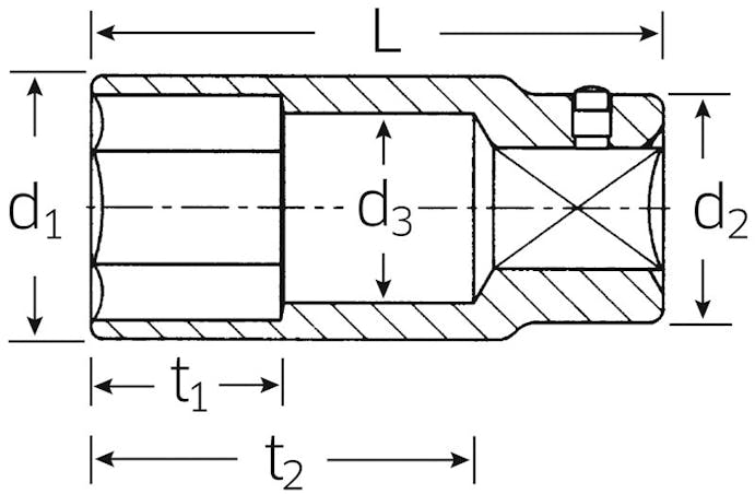 STAHLWILLE スタビレー    3/4SQ ディープソケット 6角形状 27mm 56-27 000505400027【別送品】