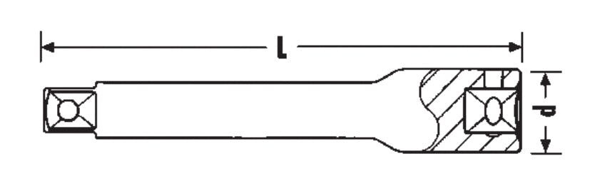 STAHLWILLE スタビレー 1/4SQ エキステンションバー 150mm 405/6