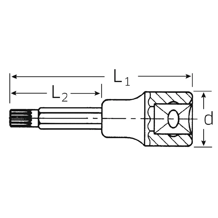 スタビレー 1/2SQ トライスクエアソケット M10 2054X-M10 ロングタイプ 三重四角 スクリュー用 505634010【別送品】