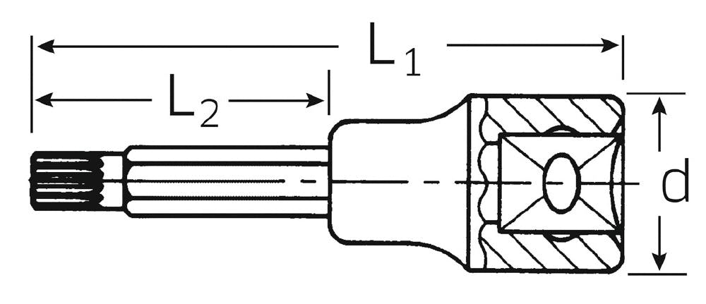 STAHLWILLE スタビレー 1/2SQ トライスクエアソケット M12 2054X-M12