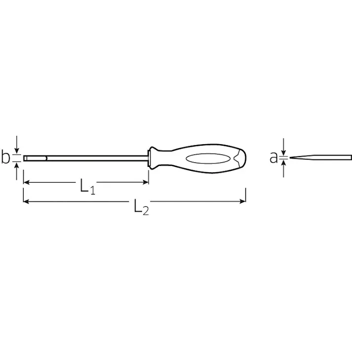 スタビレー マイナスドライバー 0.5X3.5X90mm 4621-1N 電気技師用 ネック形状 ネジ締め 505659421【別送品】
