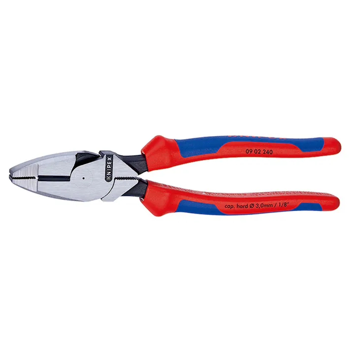 クニペックス 架線工事用強力ペンチ 0902-240SB 軟線 硬線用 ケーブルカッター 506016223【別送品】
