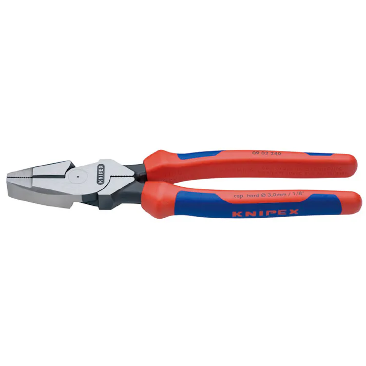 クニペックス 架線工事用強力ペンチ 0902-240SB 軟線 硬線用 ケーブルカッター 506016223【別送品】