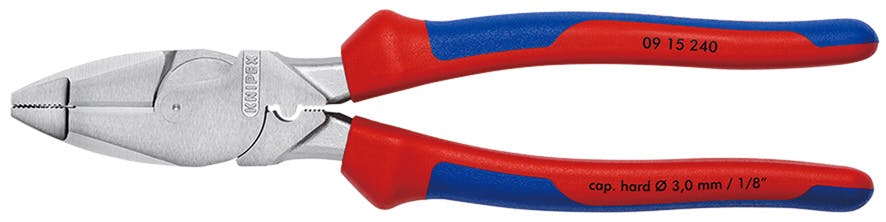 KNIPEX クニペックス 架線工事用強力ペンチ 圧着付 0915-240