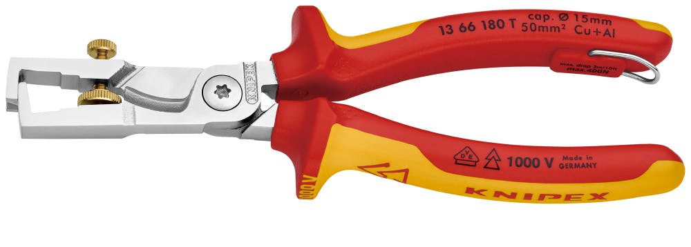KNIPEX クニペックス 絶縁カッティングストリッパー落防 BK 1366-180TBK 000506033267 電設工具 KNIPEX クニペックス 絶縁カッティングストリッパー落防 BK 1366-180TBK 000506033267 電設工具