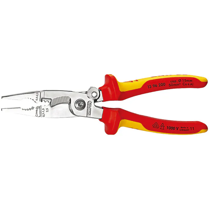 KNIPEX クニペックス 絶縁エレクトロプライヤー スプリング付 SB 1396-200 000506033621【別送品】