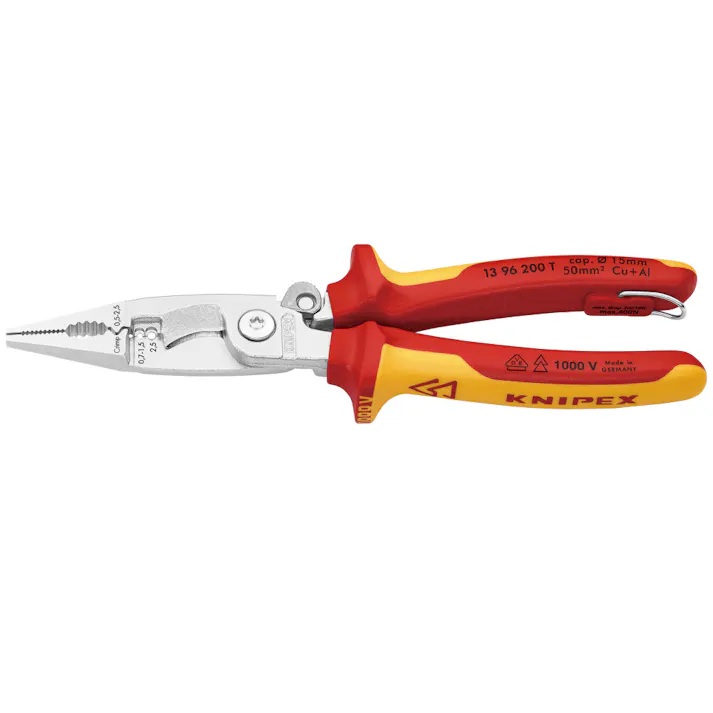 KNIPEX クニペックス 絶縁エレクトロプライヤー落下防止 BK 1396-200TBK 000506033622【別送品】