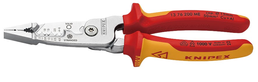 クニペックス ワイヤーストリッパー[メトリック] 1376-200ME ストリッピング ニードルノーズプライヤー コンビネーションプライヤー 506035575 電設工具