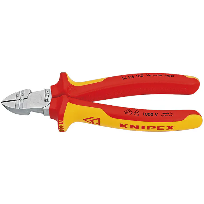 KNIPEX クニペックス 穴付絶縁ニッパー1000V 1426-160SB 000506036260【別送品】