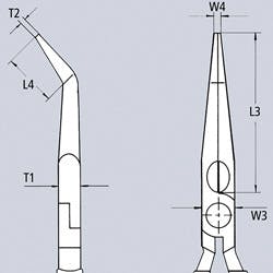 KNIPEX クニペックス 絶縁40゜先曲ラジオペンチ1000V SB 2626-200