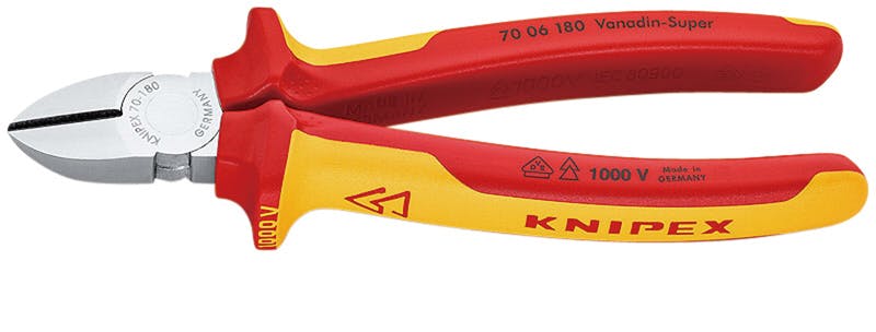 KNIPEX クニペックス 絶縁斜ニッパー1000V SB 7006-180 000506174618 ニッパー・カッティング KNIPEX クニペックス 絶縁斜ニッパー1000V SB 7006-180 000506174618 ニッパー・カッティング