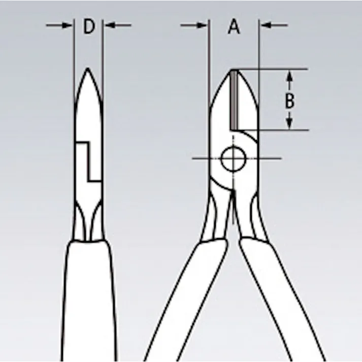 クニペックス エレクトロニクスニッパー #7501-125 SB 7502-125 エレクトロニクス 精密機器 電気工事 506190750【別送品】