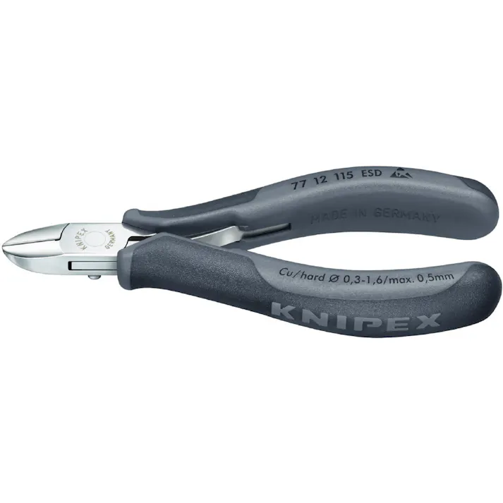 KNIPEX クニペックス エレクトロニクスニッパー 7712-115ESDSB 000506194004【別送品】