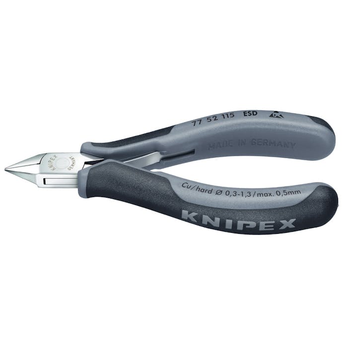 KNIPEX クニペックス    エレクトロニクスニッパー 7752-115ESD 000506194013【別送品】