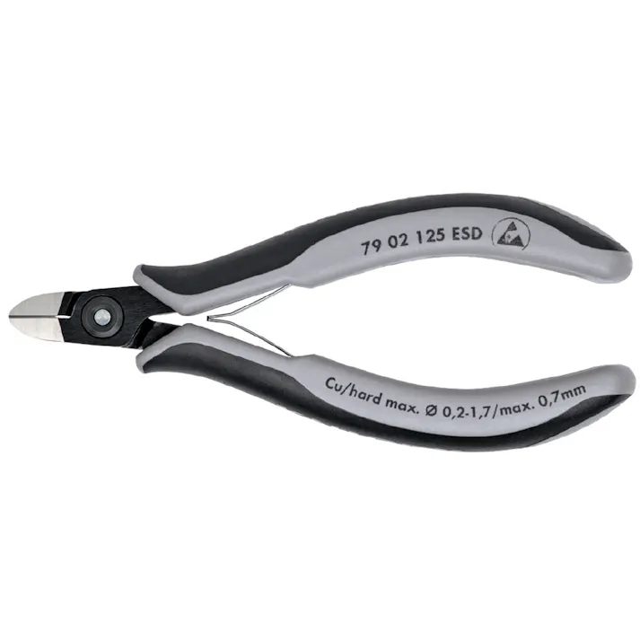 KNIPEX クニペックス エレクトロニクスニッパー 7902-125ESDSB 000506196020【別送品】