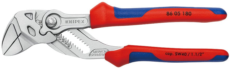 クニペックス プライヤーレンチ 8605-180SB モンキーレンチ兼用 配管