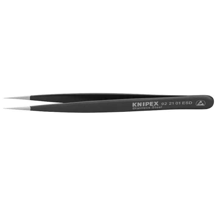 KNIPEX クニペックス 汎用ピンセット125mm 9221-01ESD 000506236922 (CDC)【ネット注文限定・別送品】