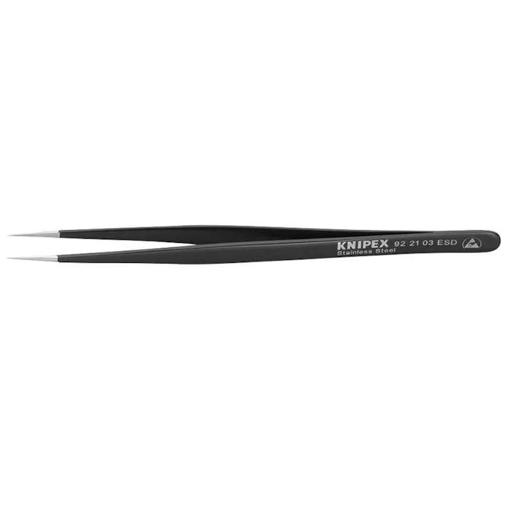 KNIPEX クニペックス 汎用ピンセット140mm 9221-03ESD 000506236926 (CDC)【ネット注文限定・別送品】