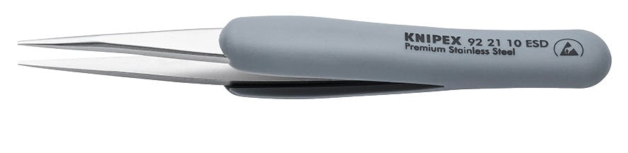 KNIPEX クニペックス ラバーグリップ付ピンセット123mm 9221-10ESD 000506236932 接着・半田・ピンセット KNIPEX クニペックス ラバーグリップ付ピンセット123mm 9221-10ESD 000506236932 接着・半田・ピンセット
