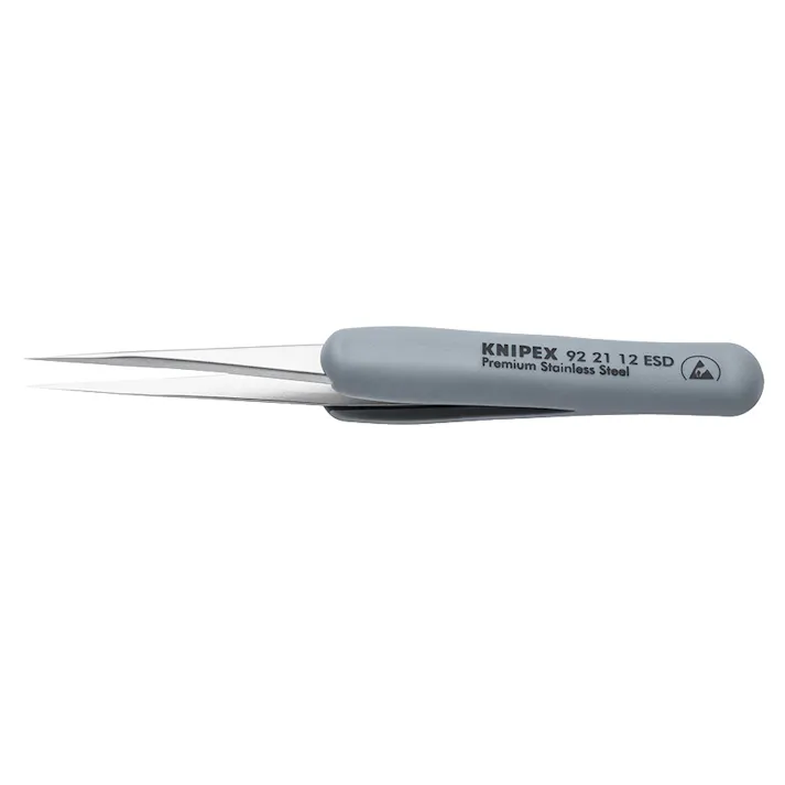 KNIPEX クニペックス ラバーグリップ付ピンセット112mm 9221-12ESD 000506236934【別送品】