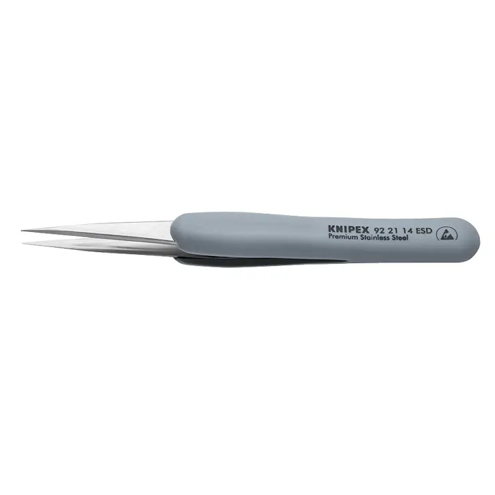 KNIPEX クニペックス ラバーグリップ付ピンセット130mm 9221-14ESD 000506236936【別送品】