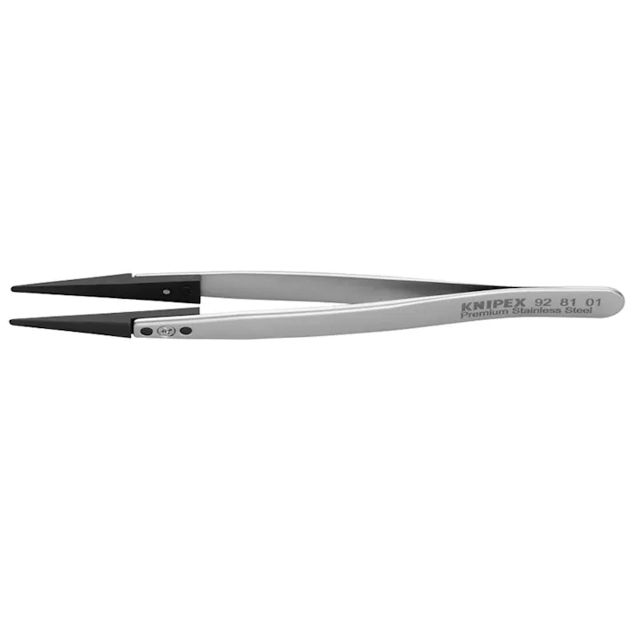 クニペックス ESDチップ交換式ピンセット130mm 9281-01 先端交換 静電気対策 電子部品 506237081【別送品】