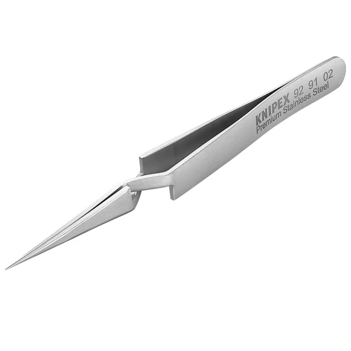 クニペックス 逆作用ピンセット INOX 120mm 9291-02 部品保持 はんだ付け 精密作業 506237102【別送品】